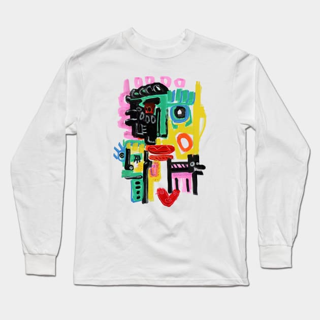 face Long Sleeve T-Shirt by Angel Rivas